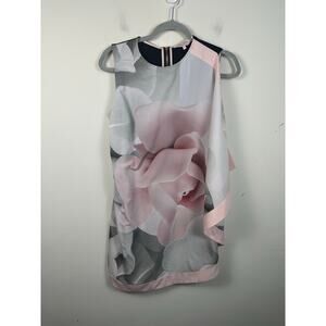 Ted Baker London Ecur Lizeey Porcelain Rose Scarf Dress Size 2/Medium